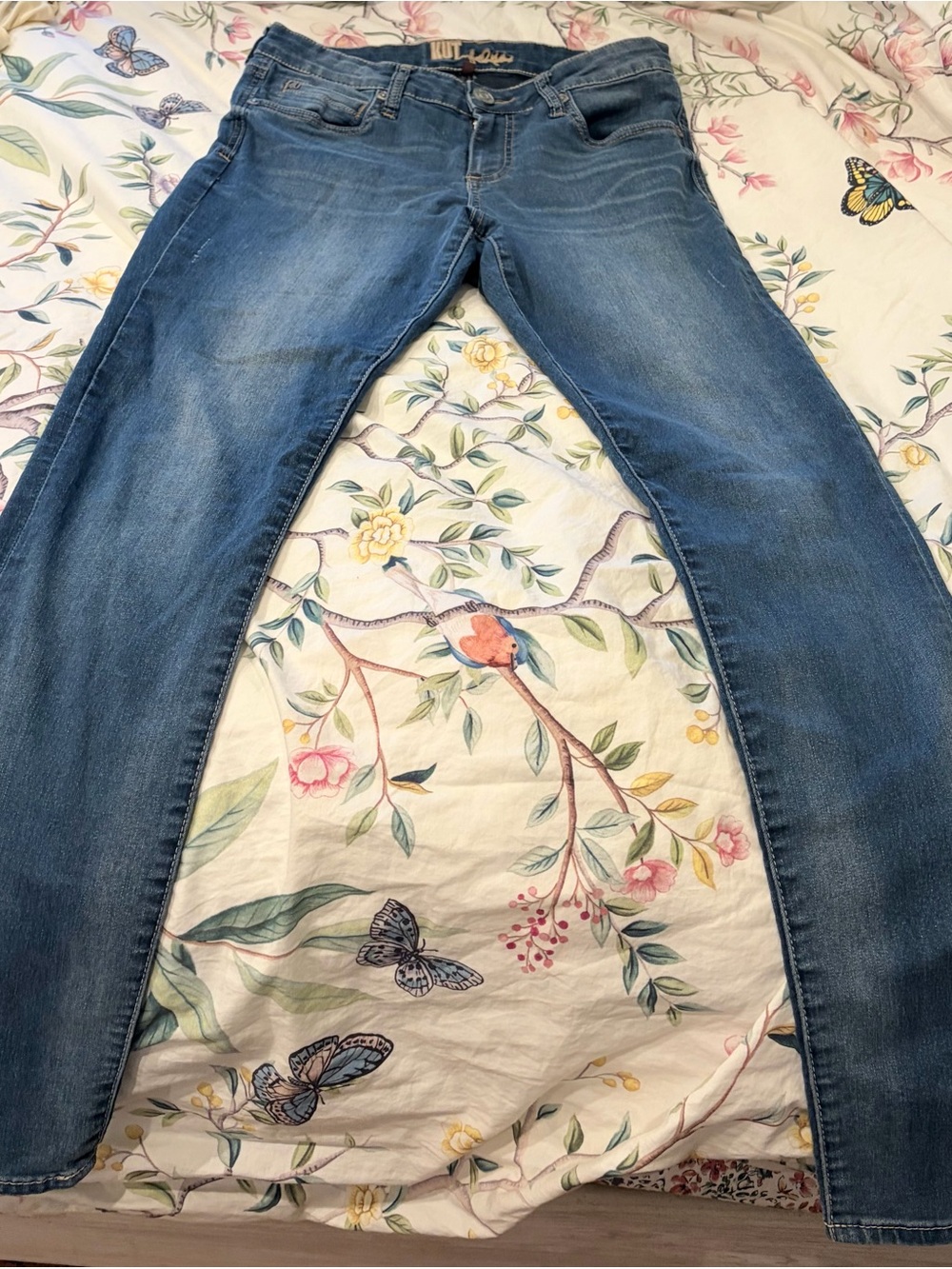 Kut From The Kloth Straight Leg Jeans Women’s Size 8 Medium Wash Stretch Denim